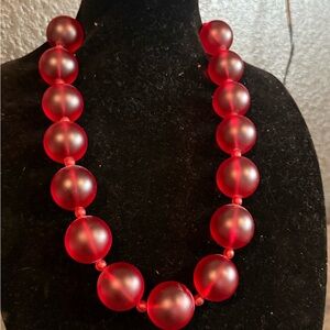 Sassy Jones Vibrant Red Statement Necklace